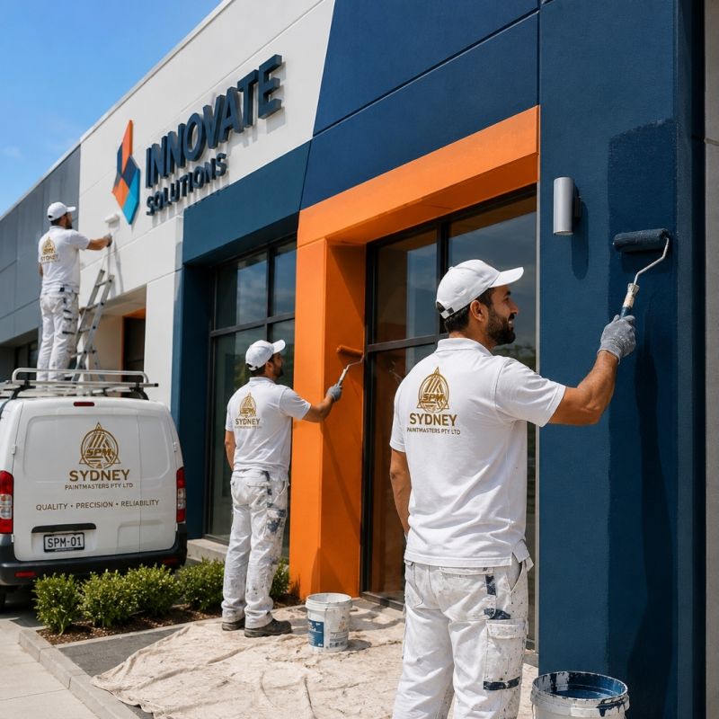 Freshly painted Sydney commercial building