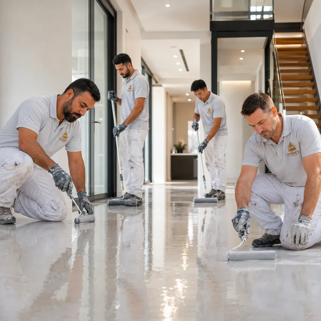 Sydney interior with a decorative feature wall in limewash or metallic finish