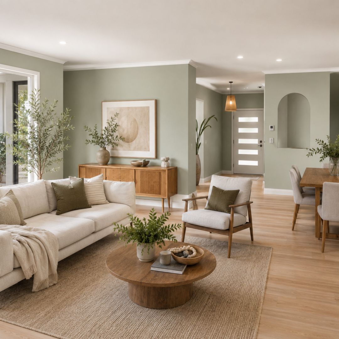 Bright repainted interior of a Sydney home