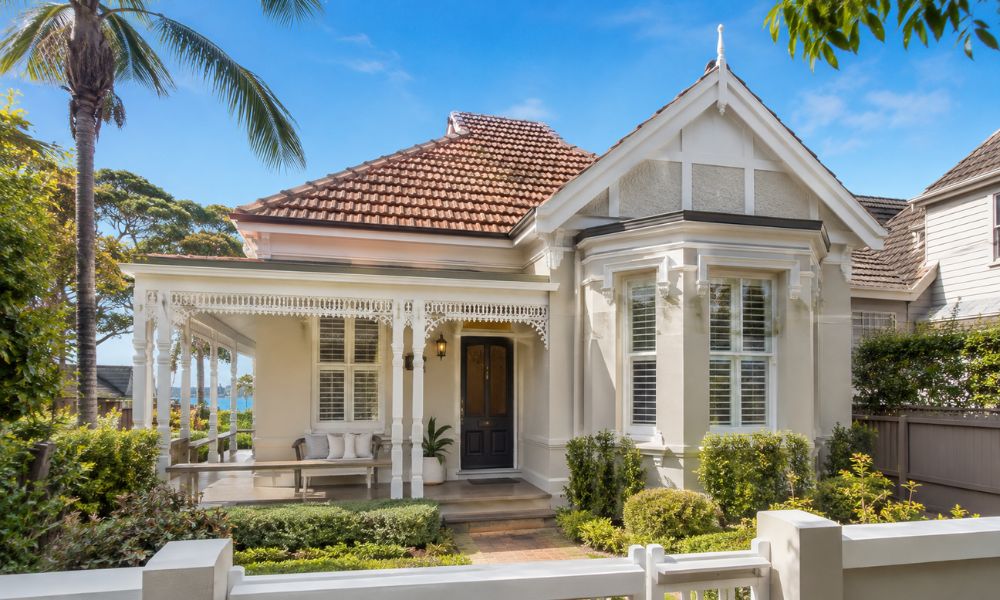 Federation home exterior given a full repaint near The Corso in Manly