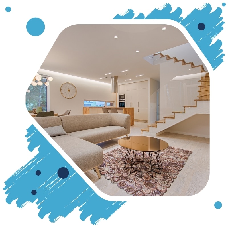 Modern Sydney living room with soft lighting, neutral tones, and sleek furnishings showcasing professional interior painting that enhances warmth, elegance, and contemporary design.